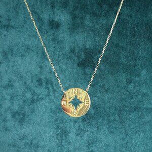 STERLING SILVER 925 COMPASS NECKLACE
